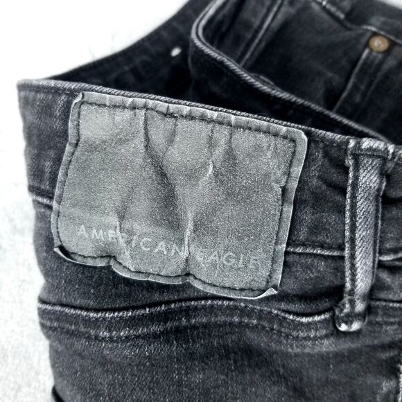 American eagle Jeans Mens 31×32 Black Slim AIR Flex - Picture 9 of 13